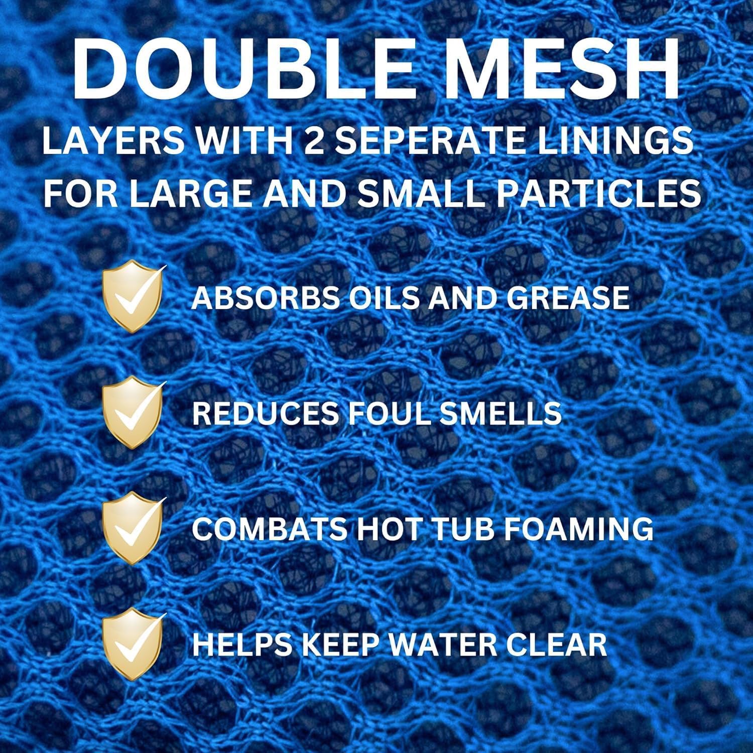 SCUMMY 2.0 Hot Tub Scum Sponge | Machine Washable | Grease & Oil Absorber | Reusable | for Bromine & Chlorine Hot Tubs | Use with Other Hot Tub Chemicals | Spa & Hot Tub Accessories | Scum Collector