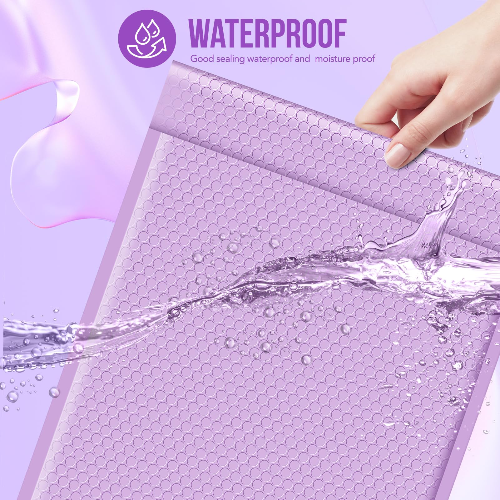 Fuxury Bubble Mailers 12x15" Lavender Purple Padded Envelopes 25 Pack Large Bubble Mailer Strong Adhesion Padded Mailer,Self-Seal Envelope for Mailing Small Business,Magazine, Clothing.