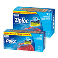 Ziploc® Medium and Large Freezer Bags, Prevents Freezer Burn, Microwave & Freezer Safe, New Stay-Open Design, Stand-Up Bottom, BPA Free, 2 Pack