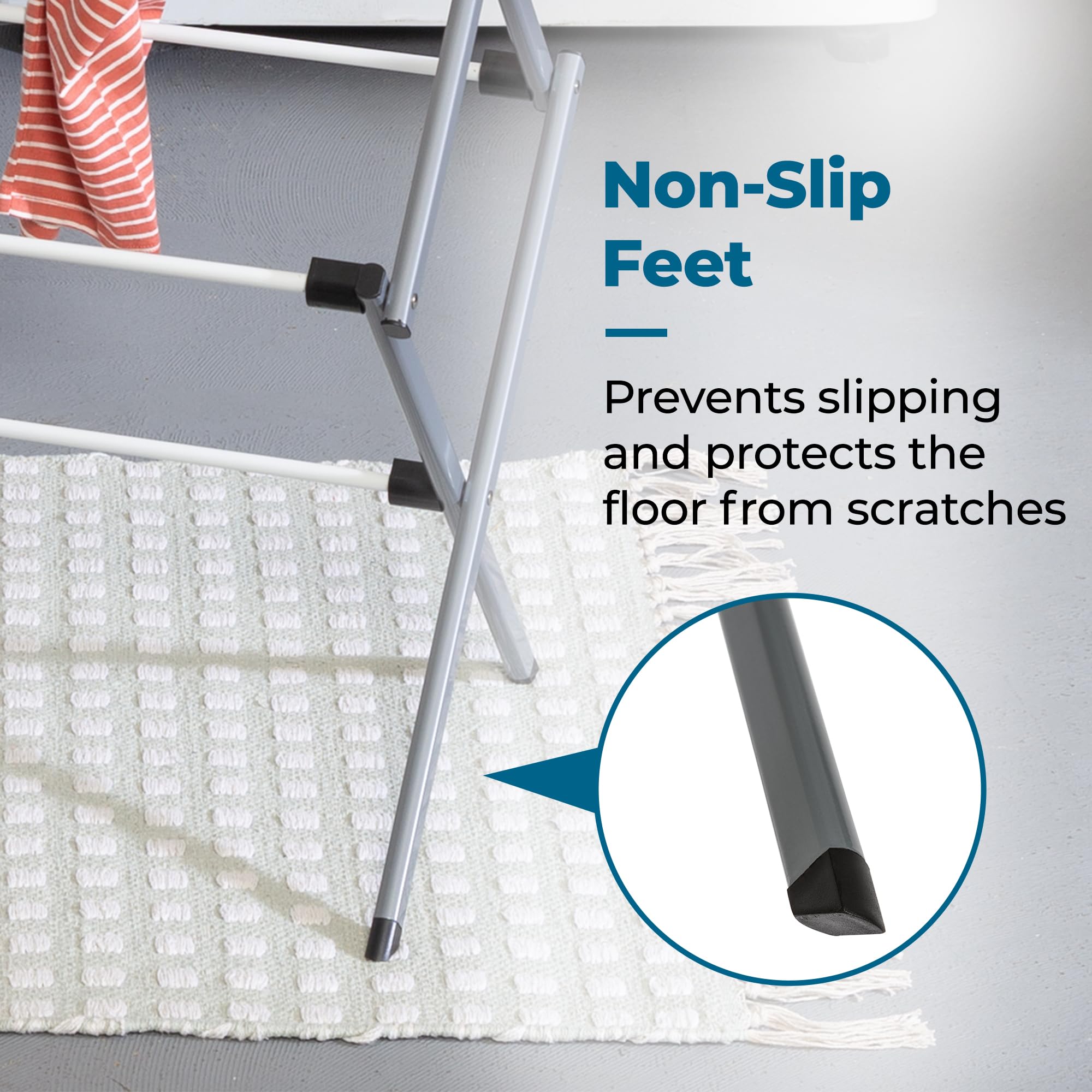 Honey-Can-Do DRY-09065 Collapsible Clothes Drying Rack Steel,White / Siver