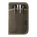 Maxhoo Journal Cover for Field Notes & Moleskine Cahier 3.5 x 5.5, Waxed Canvas Notebook Planner Sketchbook Cover with Zipper Pen Holder (Olive)