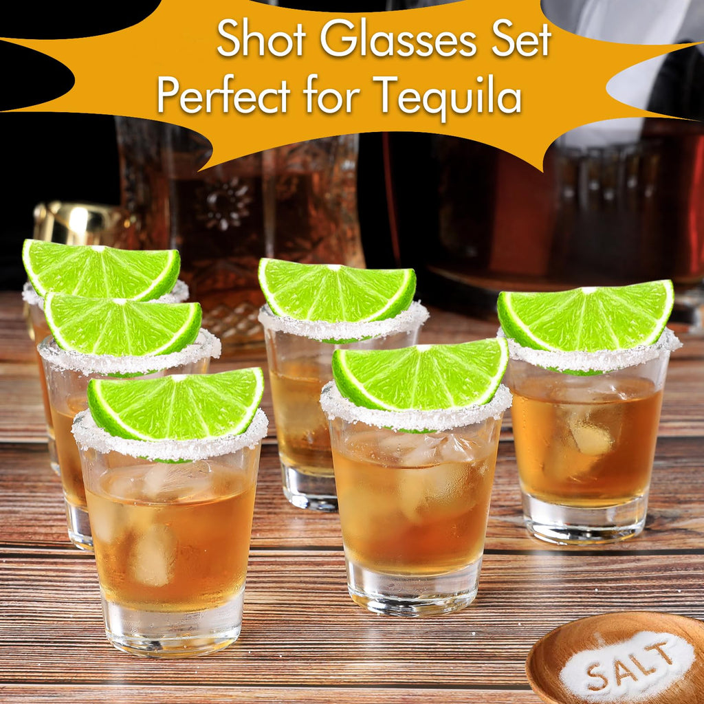 Shot Glass Set of 36 Heavy Base Shot Glass Bulk 2 oz Round 60ml Shot Glasses Set for Espresso, Whiskey, Liqueurs and Tequila