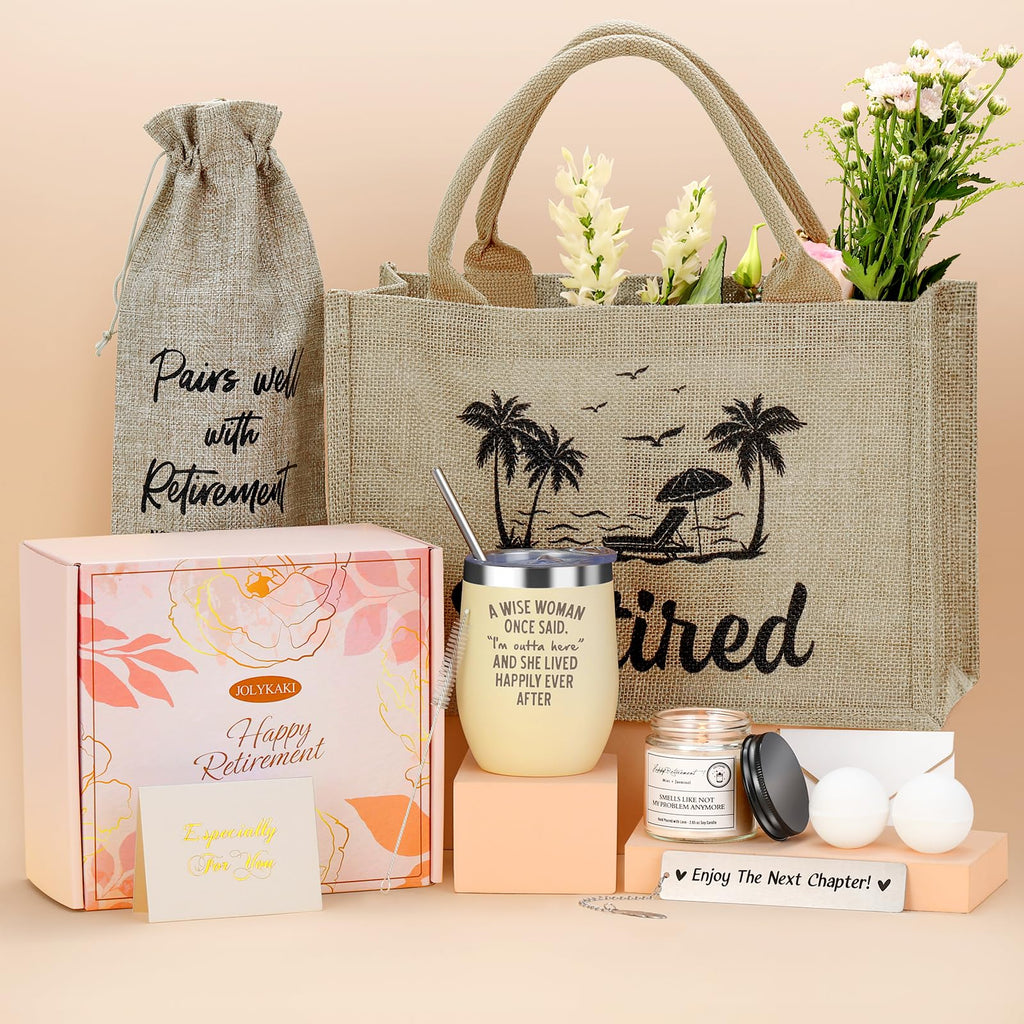Retirement Gift for Woman 2024, Happy Cool Retirement Gifts for Women, Grandma, Coworker, Teacher, Retirees, Mom Best Retirement Gifts Ideas, Funny Retired Gifts Basket