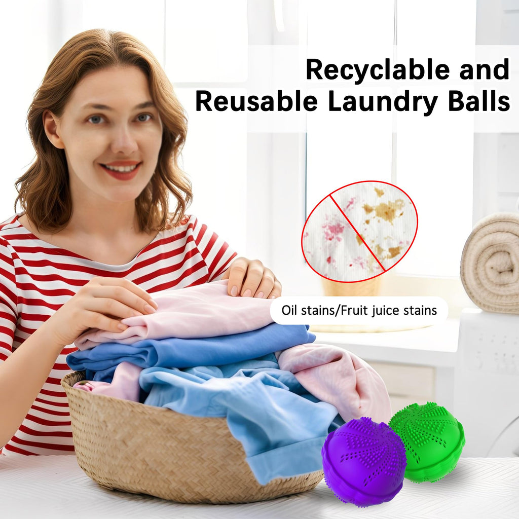 Laundry Washing Balls Used up 1500 Loads Eco-Friendly all Natural Detergent Alternative-2packs-10cm