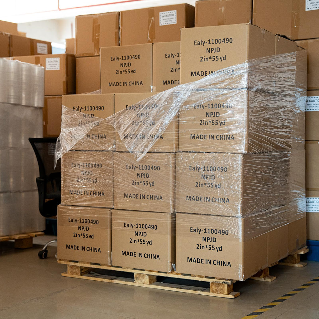Ealyder Tape 2 Rolls Clear Stretch Wrap 12" x 1000 FT x 80 Gauge, Industrial Heavy Duty Stretch Wrap Shrink Film, Durable Self-Adhering for Packing, Moving, Pallet, Included Wrap Holder