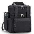Insulated Lunch Bag for Men Women: Expandable Lunch Bag Box for Work Picnic Travel Outdoor - Large Reusable Leakproof Cooler Bag for Adult - Black