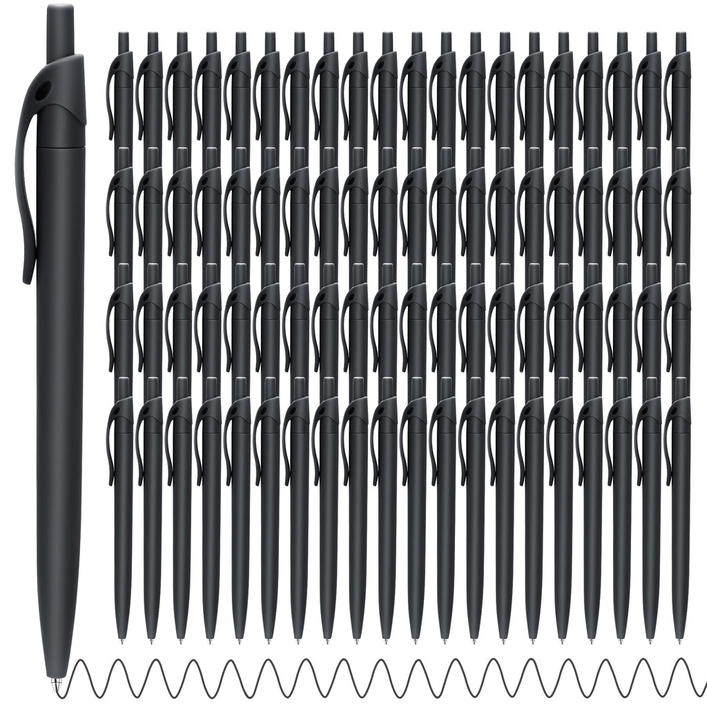 Aozora Pens Bulk,80 Pack Black Click Pens No Bleed,Wholesale Retractable Ballpoint Pens Medium Point,Smooth Ink Pens for Journaling School Office Supplies 1.0MM Black Ink