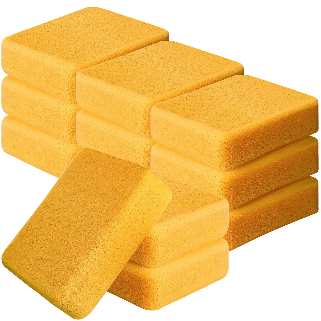 12 Pcs Cleaning Sponge Bulk 7.5 x 5.5 x 2 Inch Large Grouting Sponge Set Compressed Car Washing Sponge for Cleaning Dishes Tile Kitchen Bathroom