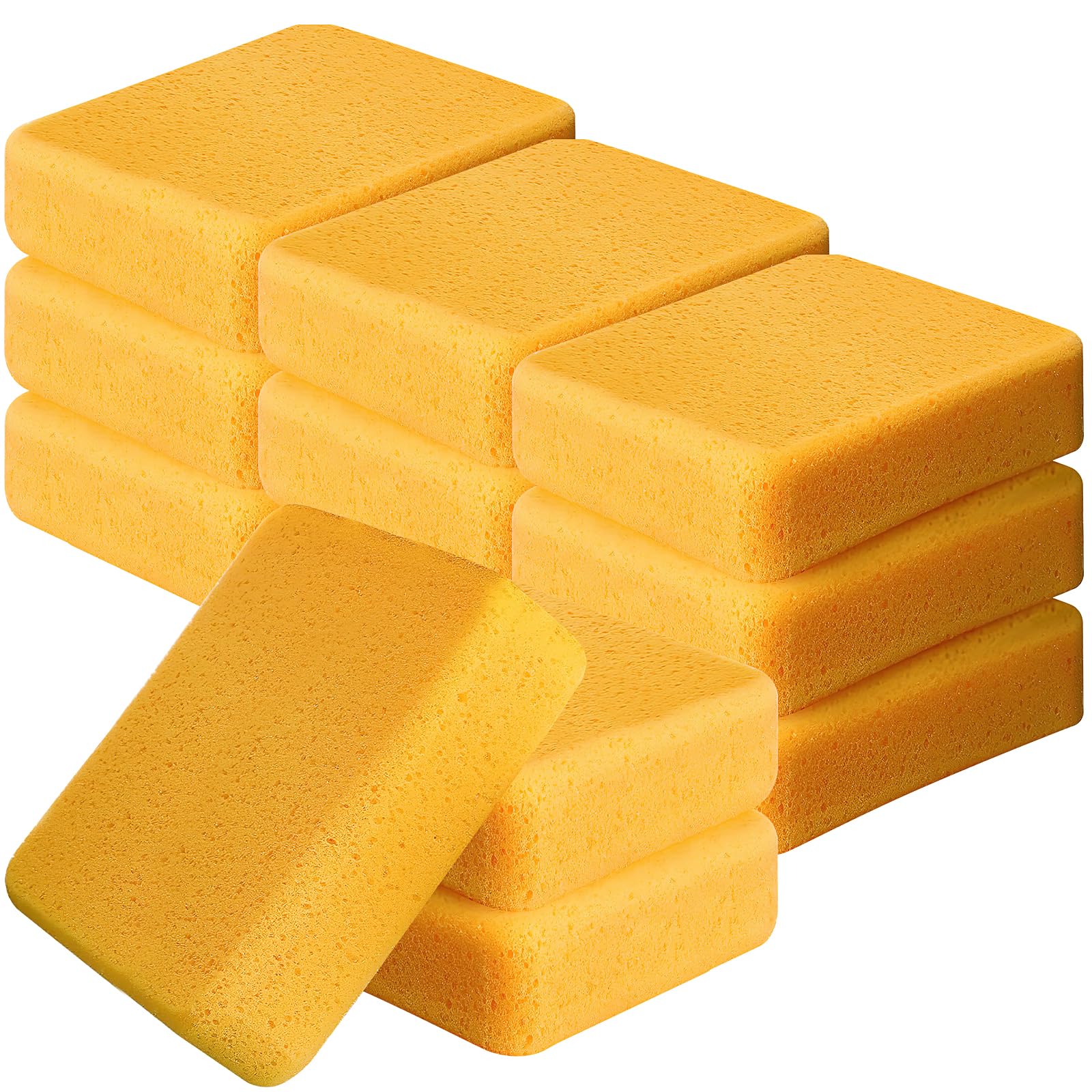 12 Pcs Cleaning Sponge Bulk 7.5 x 5.5 x 2 Inch Large Grouting Sponge Set Compressed Car Washing Sponge for Cleaning Dishes Tile Kitchen Bathroom