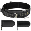 Padded Tool Belt,4-Inch Heavy Duty Tool Belts for Men with 4 Suspenders Ring,Work Belts for Electrician,Carpenter,Construction,Utility Belt,Adjustable Waist 34''-40''(Pouch not Included)