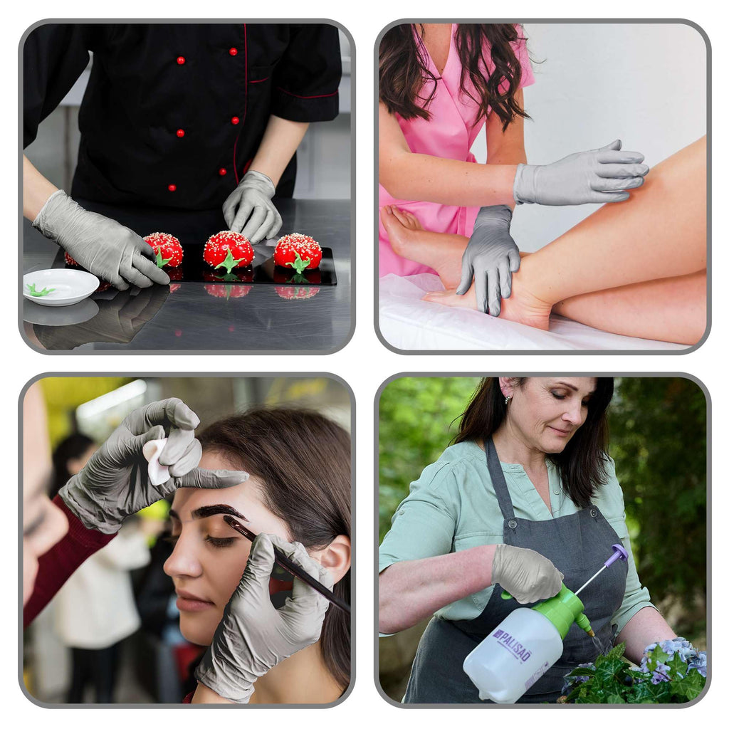 Chrome Disposable Nitrile Gloves X Large - 200 Pack - 3 Mil - Powder and Latex Free - Non-Sterile - Food Safe Gloves