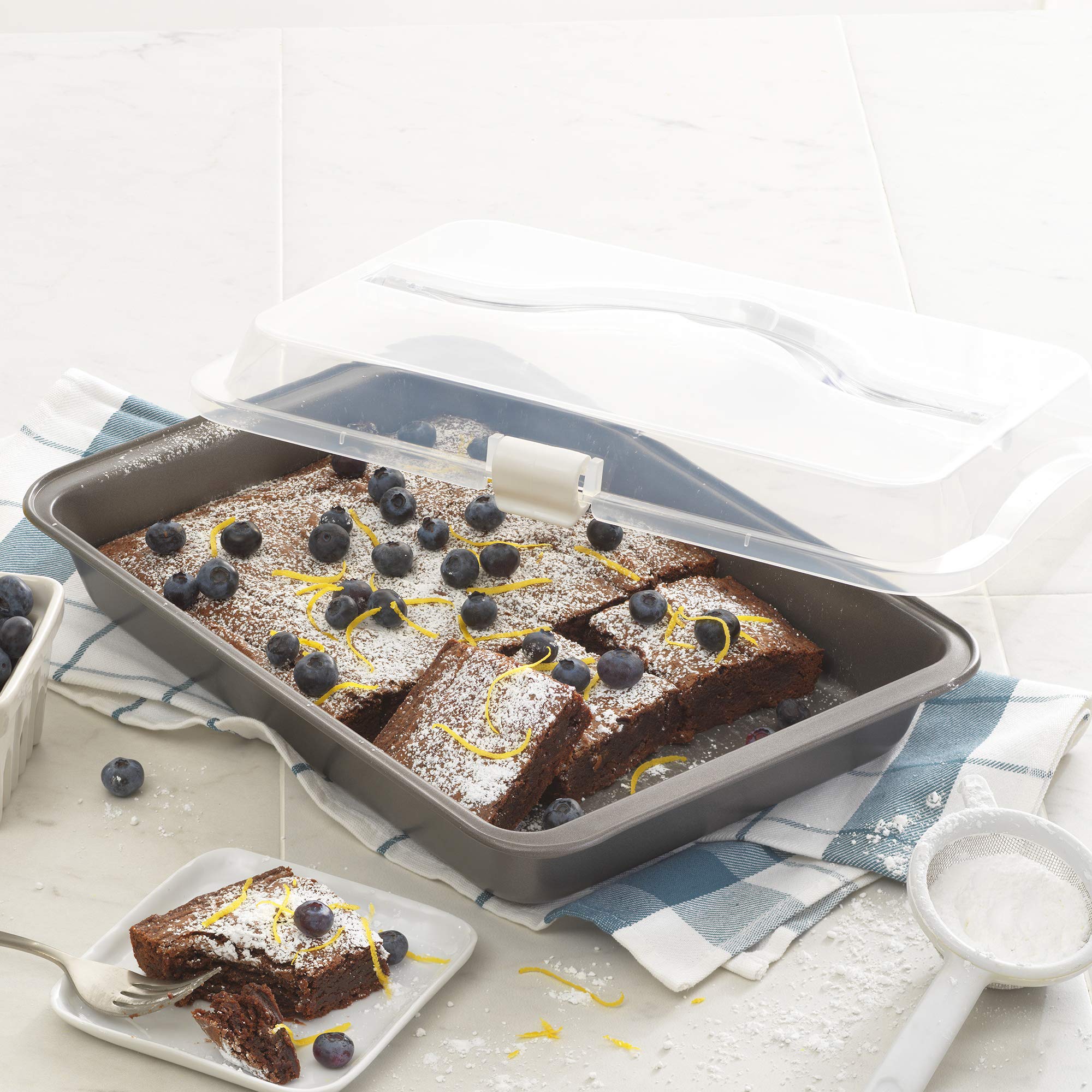 GoodCook Bake-N-Take Nonstick Steel Baking Pan with Lid, 9" x 13"