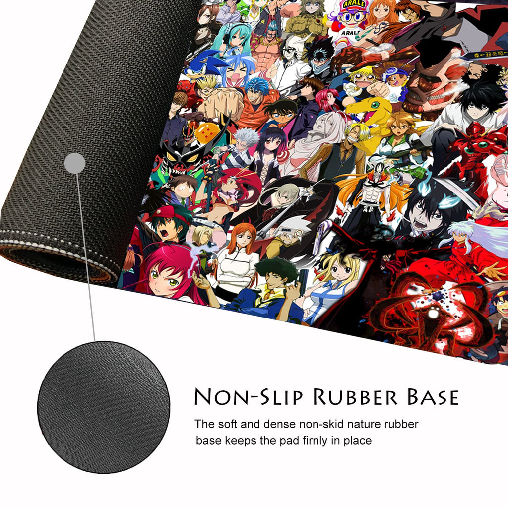 KINPLE XXL Extended Large Gaming Mouse Pad Non-Slip Water-Resistant Rubber Cloth Computer Game Mouse Mat(35.4×15.75×0.1 inch) (35.4×15.75inch(U12))