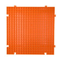 Stained Glass Cutting Mat, Solid Bottom Plastic Grid, Orange, 1 Pack