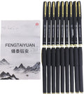 Fengtaiyuan 07P18, Gel Ink Rollerball Pens, Black Ink, Fine Point, 18 Pack, Writing Smooth, Cool Pens (0.7mm-Black-18Pack)