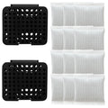 2 Pack Stick On Deodorizing Box, 12 Pack Odor Removing Refills for Trash Can, Activated Charcoal Odor Eliminator for Indoor Kitchen Trash/Diaper Pails/Wardrobe/Shoe Cabinet (Black)