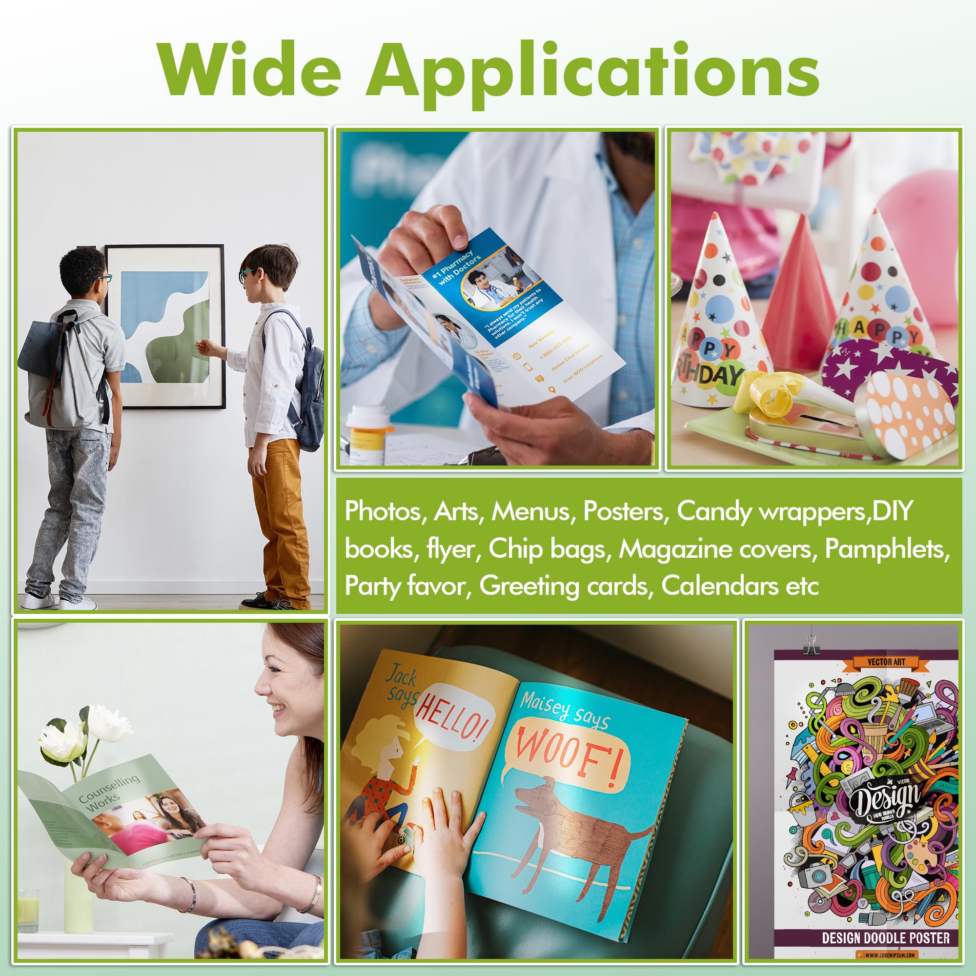 Koala Double Side Glossy Photo Paper 11x17 Inches 120gsm 100 Sheets Compatible with Inkjet Printer