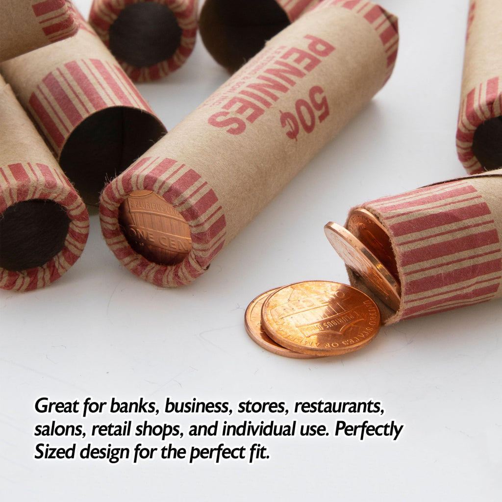 BAZIC Penny Coin Wrappers, 36 Per Pack (2-Pack)