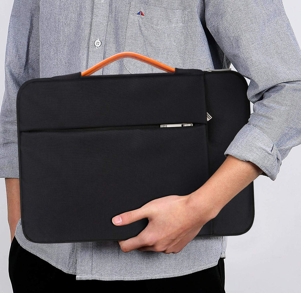 Lacdo 360° Protective Laptop Sleeve Case for 13 inch MacBook Air M5 A3449 (2026), M4 A3240 2025, M3 A3113 A2681 A2337 | 13" MacBook Neo A18 Pro A3404 (2026) | iPad Air/Pro 13 M5 Computer Bag, Black