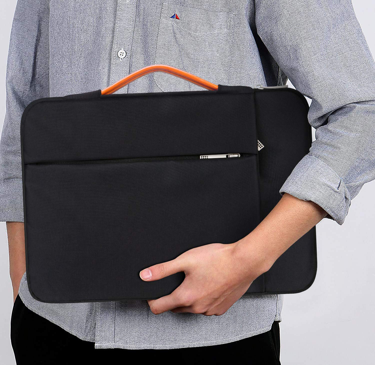 Lacdo 360° Protective Laptop Sleeve Case for 13 inch MacBook Air M5 A3449 (2026), M4 A3240 2025, M3 A3113 A2681 A2337 | 13" MacBook Neo A18 Pro A3404 (2026) | iPad Air/Pro 13 M5 Computer Bag, Black