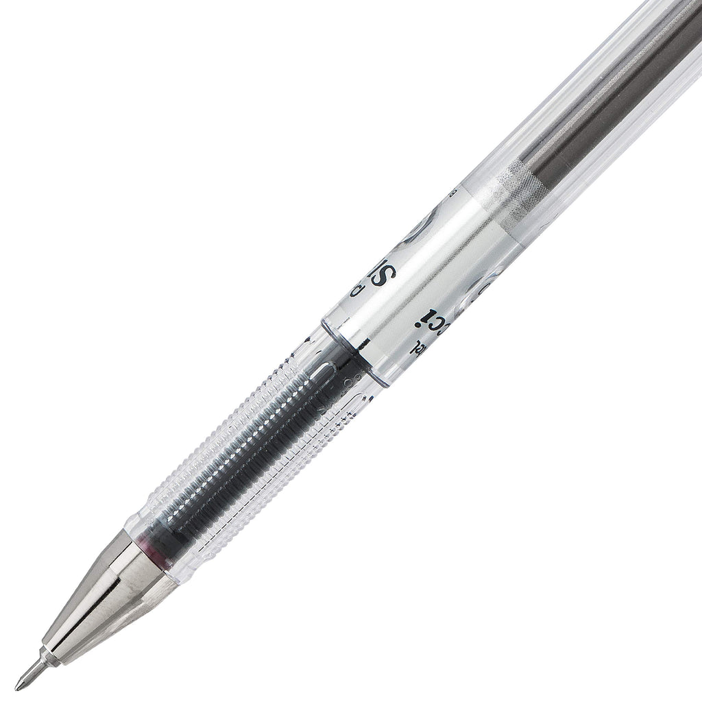 Pentel Arts Slicci Liquid Gel Rollerball Pens, Art, Sketching, Journaling, 0.25mm Extra Fine Point, Black Ink, BG202A, Box of 12