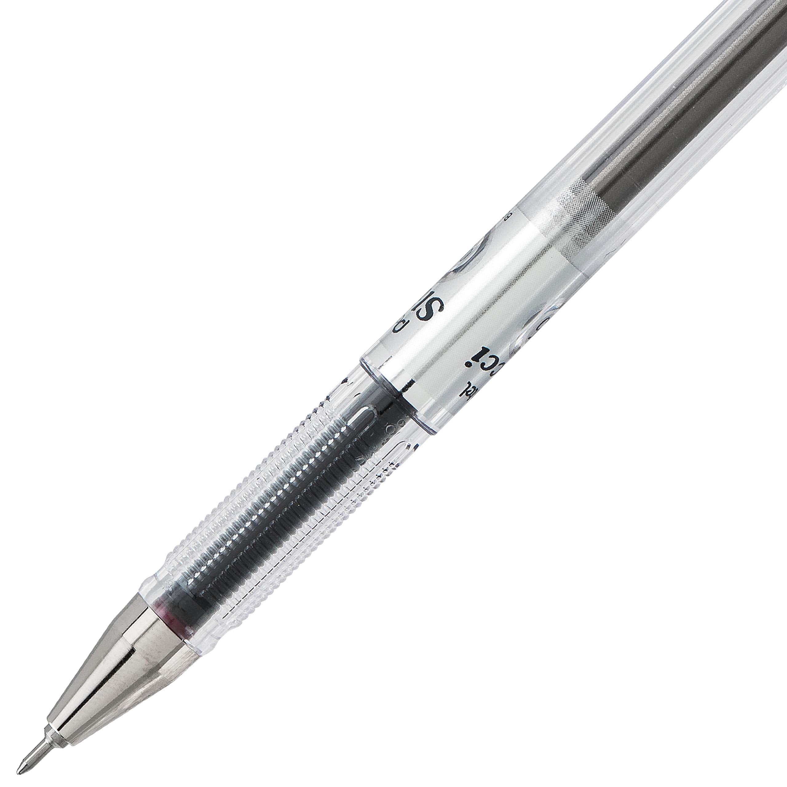 Pentel Arts Slicci Liquid Gel Rollerball Pens, Art, Sketching, Journaling, 0.25mm Extra Fine Point, Black Ink, BG202A, Box of 12