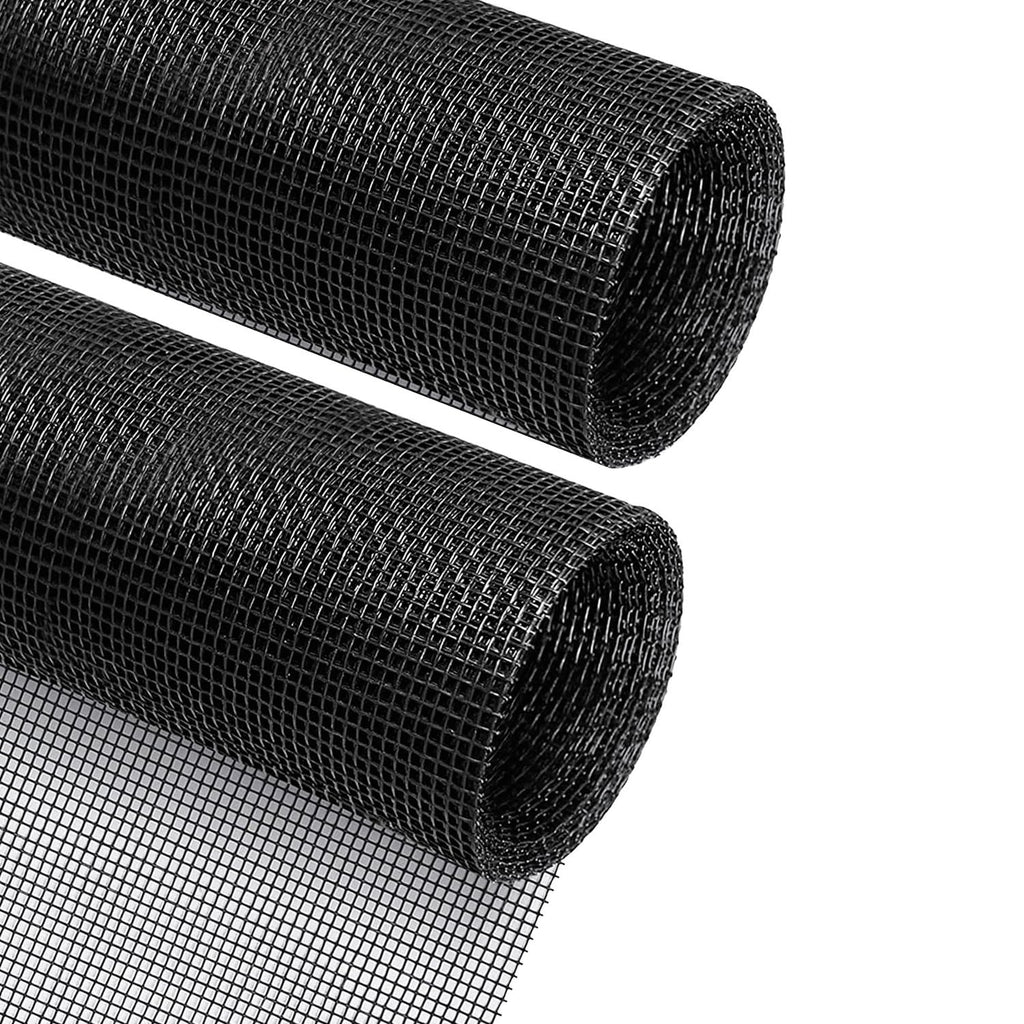 ACEBON DIY Custom Windows Screen and Screen Door Replacement, 48"x118" Durable Fiberglass Screen Mesh, Sliding Screen Door Repair for Patio and Windows (Pack of 2)