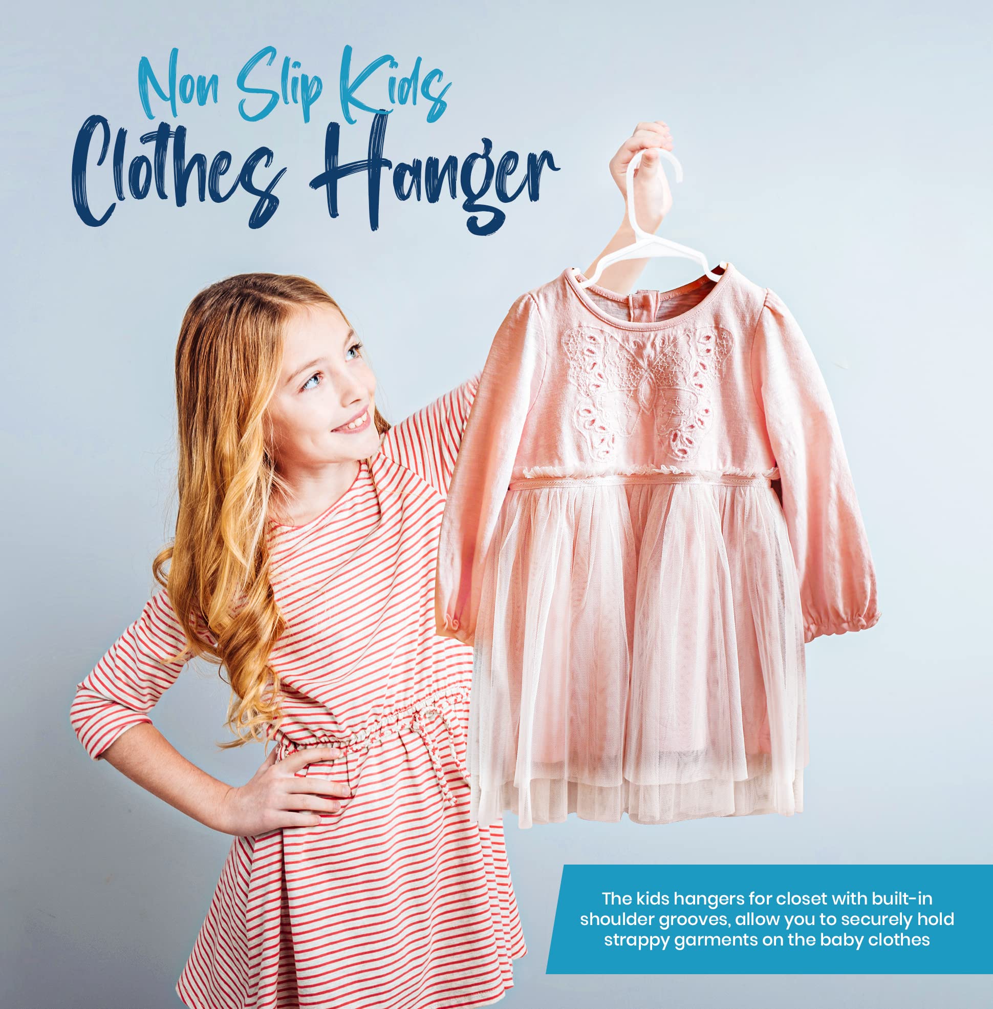 Utopia Home 60 Pack Kids Hangers - Plastic Baby Hangers for Closet - Children's Hangers for Clothes & Infant Hangers for Closet - Ideal for Everyday Standard Use (White)