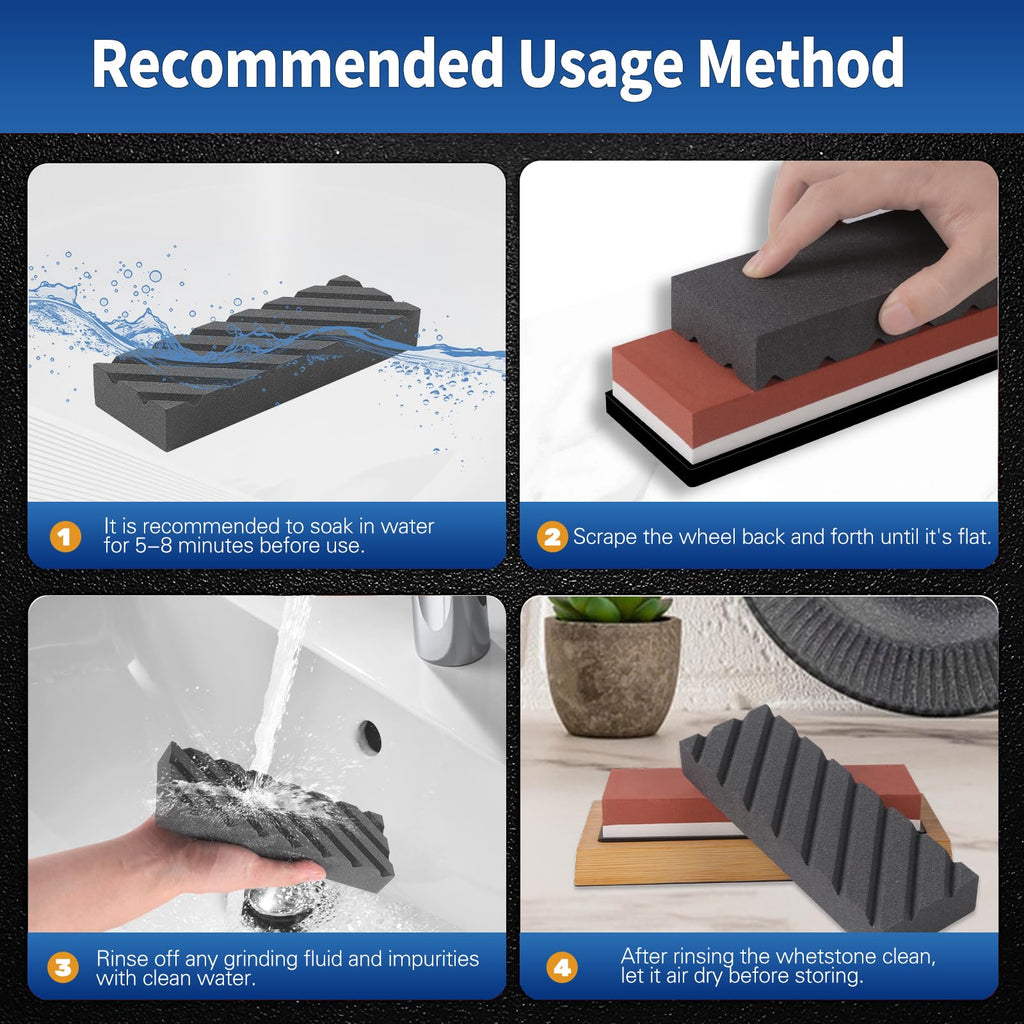 Flattening Stone for Re-Leveling Sharpening Stones or Waterstones, Re-Level Whetstone Fixer Tool Lapping Grinding Stone