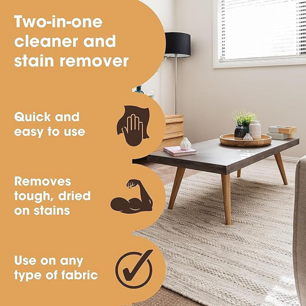 Furniture Clinic Fabric Cleaner | Everyday Cleaning Spray for Furniture, Fabric, Rugs, Carpet, Couches, Car Seats and More | Quick and Easy Application (17oz / 500ml)