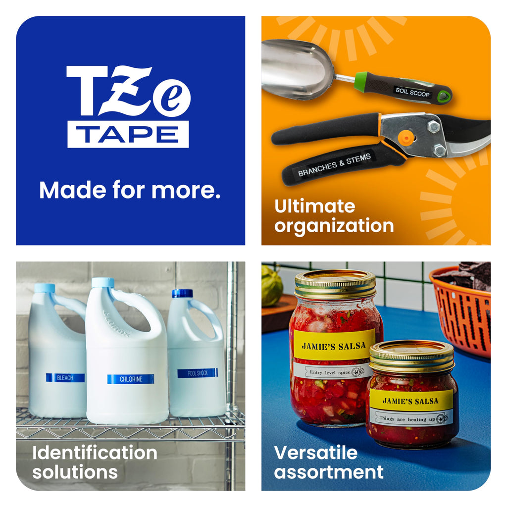 Brother Genuine TZe-135 White on Clear Laminated Tape for TZe-Compatible P-Touch Label Makers, 12 mm Wide x 8 m Long