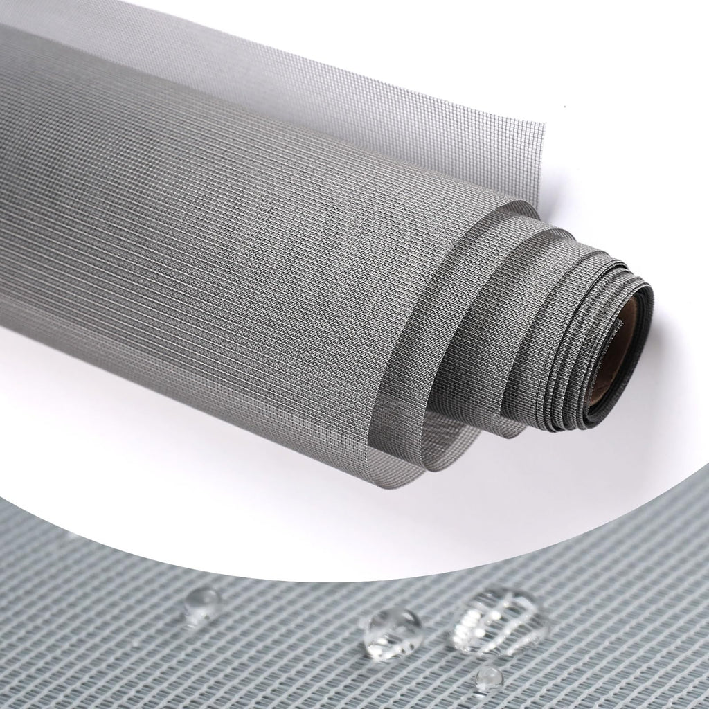 High Density dustproof and Pollen Proof net Screen mesh Used to Replace Screen Windows and Doors (Grey:116"X61"(295X155cm))