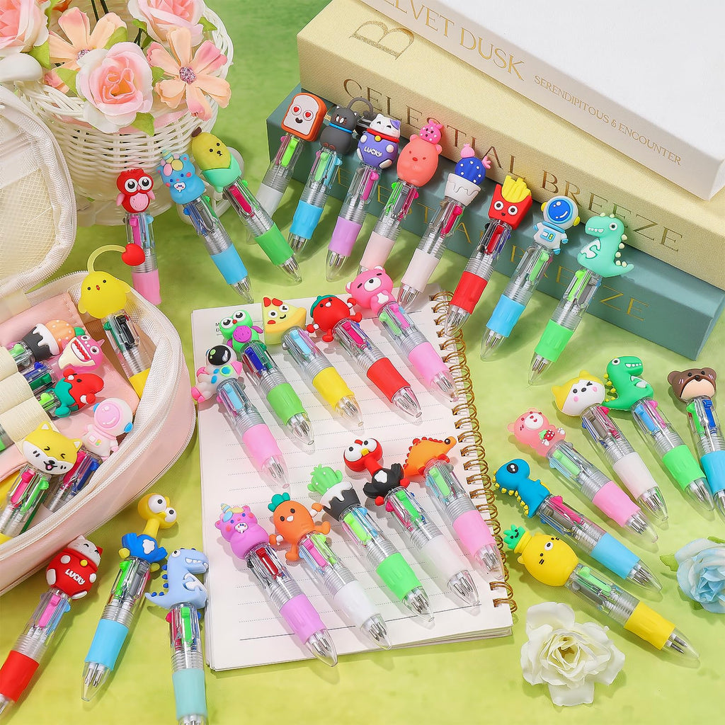 Natonhi Multicolor Pen in One,40pcs Cute Pens for Kids,Fun Pens for Classroom Prizes,Party Favors,Student Rewards,Birthday Gifts,School Supplies