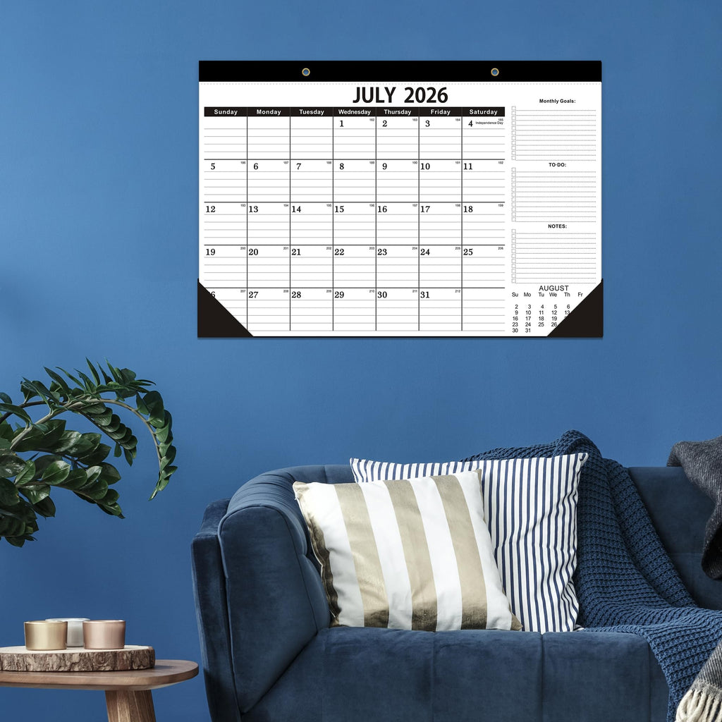 Wabhas Desk Calendar 2026-2027,July 2026 to December 2027,Desk Calendar 2026-2027 with to-do List,18 Months Calendar 2026-2027,17" x 12" Calendar 2026