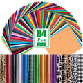 Heat Transfer Vinyl Bundle : 84 Pack 12" x 10" Iron on Vinyl, for DIY Iron-on Fabrics T-Shirts with Heat Press Machine & Craft Cutter Machine