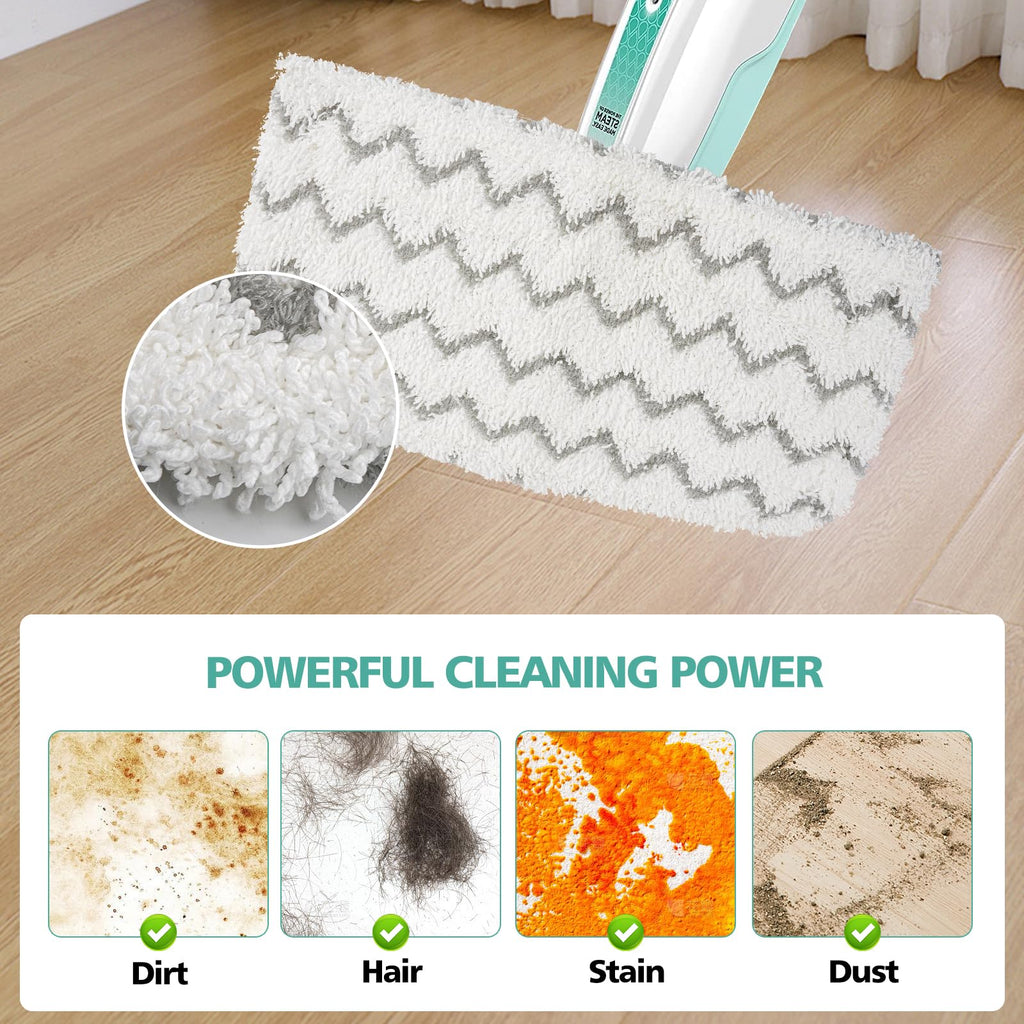 4 PCS Replacement Pads Accessory for Shark Steam Mop S1000, S1000A, S1000C, S1000WM, S1001C, Dirt Grip Pads, Microfiber Washable & Reusable