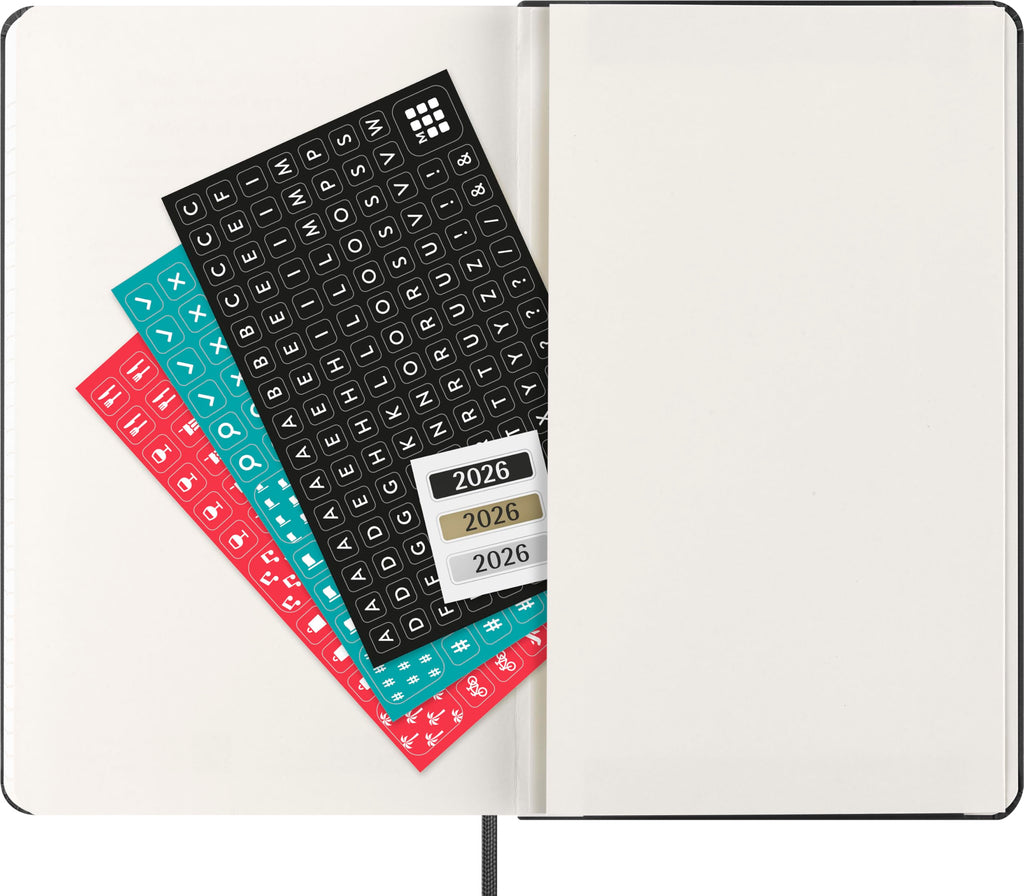Moleskine Classic 12 Month 2026 Daily Planner, Hard Cover, Large (5" x 8.25"), Black, 400 pages