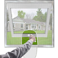 Mellroom Adjustable Window Screen, White 47" X 47" (120cm X 120cm) with Zipper Opening, Easy to Open Your Window,Replacement,
