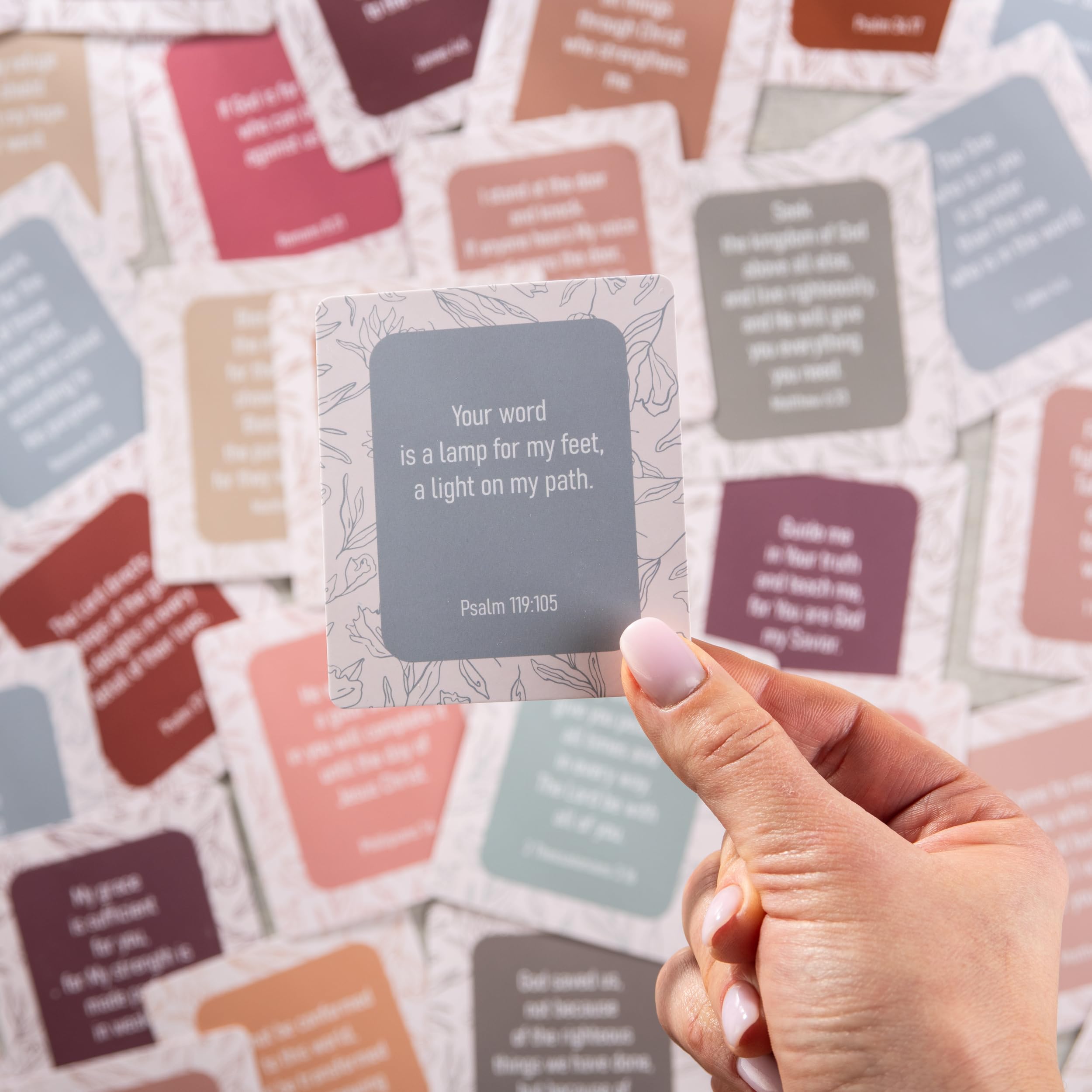 DIVERSEBEE Bible Verse Cards, 60 Unique, Assorted Mini Scripture Encouragement Motivational Inspirational Prayer Cards, Christian Bible Gifts (Delicate)