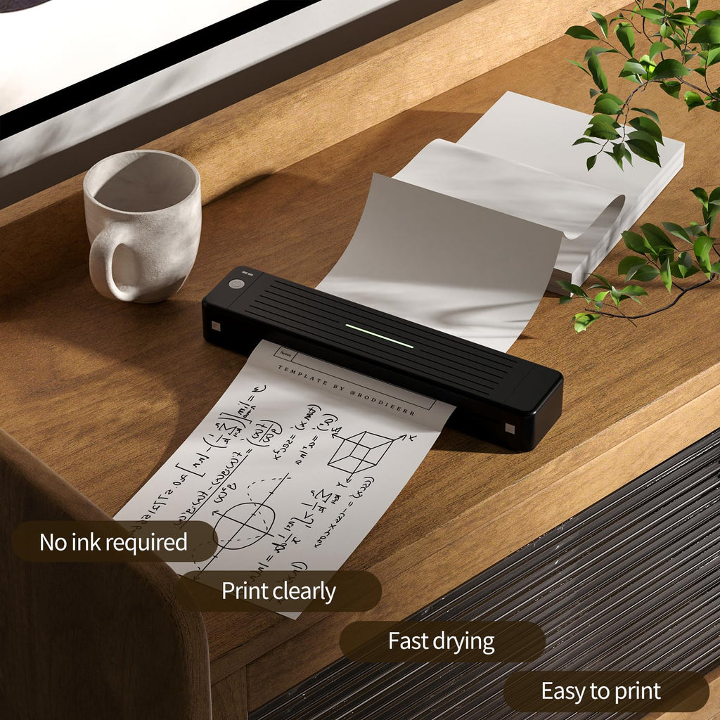 Thermal Printer Paper 8.5 X 11, 200 Sheets Folding Thermal Paper Use for Homework, Contracts and Invoices, US Letter Size Thermal Paper Compatible with M08F, M832, M834, MT800, MT800Q