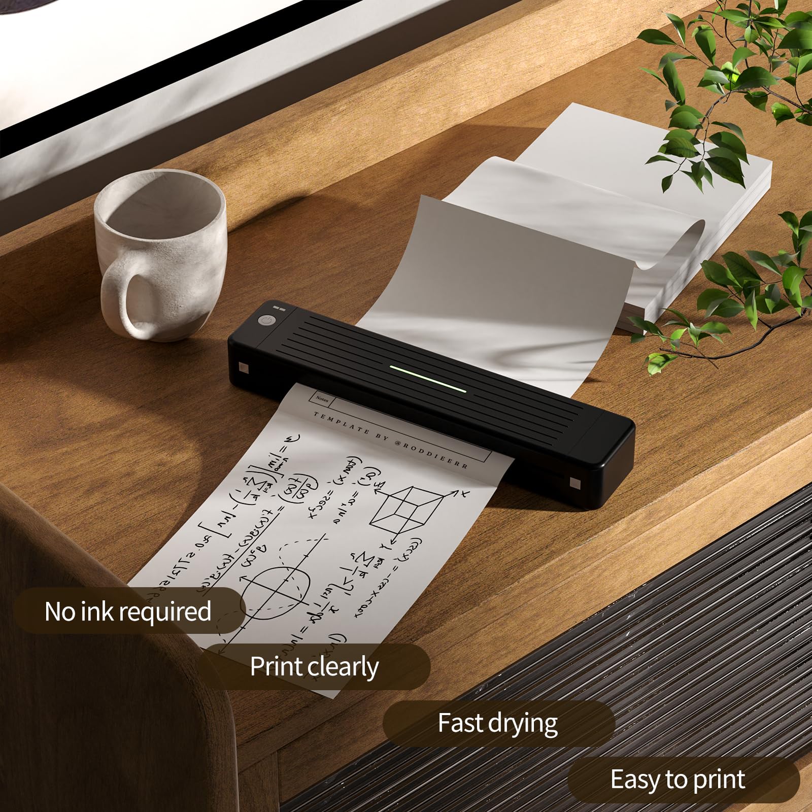 Thermal Printer Paper 8.5 X 11, 200 Sheets Folding Thermal Paper Use for Homework, Contracts and Invoices, US Letter Size Thermal Paper Compatible with M08F, M832, M834, MT800, MT800Q