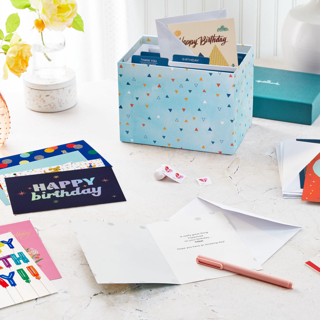 Hallmark Birthday Card Assortment (20 Cards with Envelopes, Refill Pack for Hallmark Card Organizer Box)