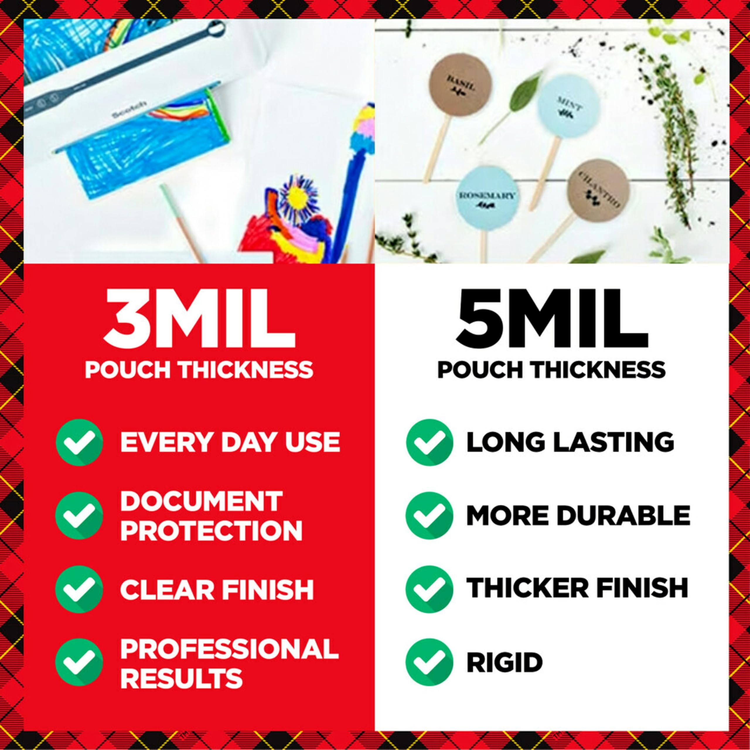 Scotch Thermal Laminating Pouches, 100 Count, Clear, 5 mil., Laminate Business Cards, Banners and Essays, Ideal Office or School Supplies, Fits Letter Sized (8.9 in. × 11.4 in.) Paper