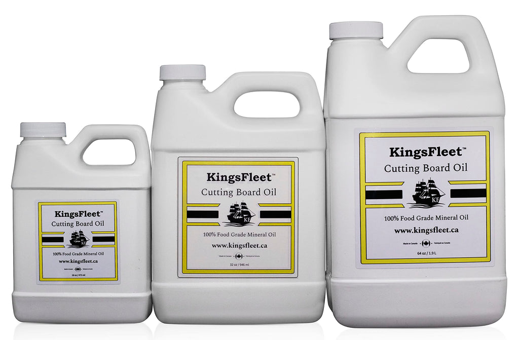 KingsFleet - Cutting Board Oil | 32 oz | Canadian Made | 100% Food-Grade Mineral Oil for Superior Protection of Cutting Boards, Butcher Blocks, and Wood Utensils
