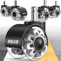 HOLKIE Office Chair Wheels Replacement 11x22mm Universal Fit 2 Inch Casters, Grey Dual Rubber Smooth & Quiet Rolling Desk Wheels-Set of 5 for Hardwood Floors & Carpet Computer Gaming Chair Wheels