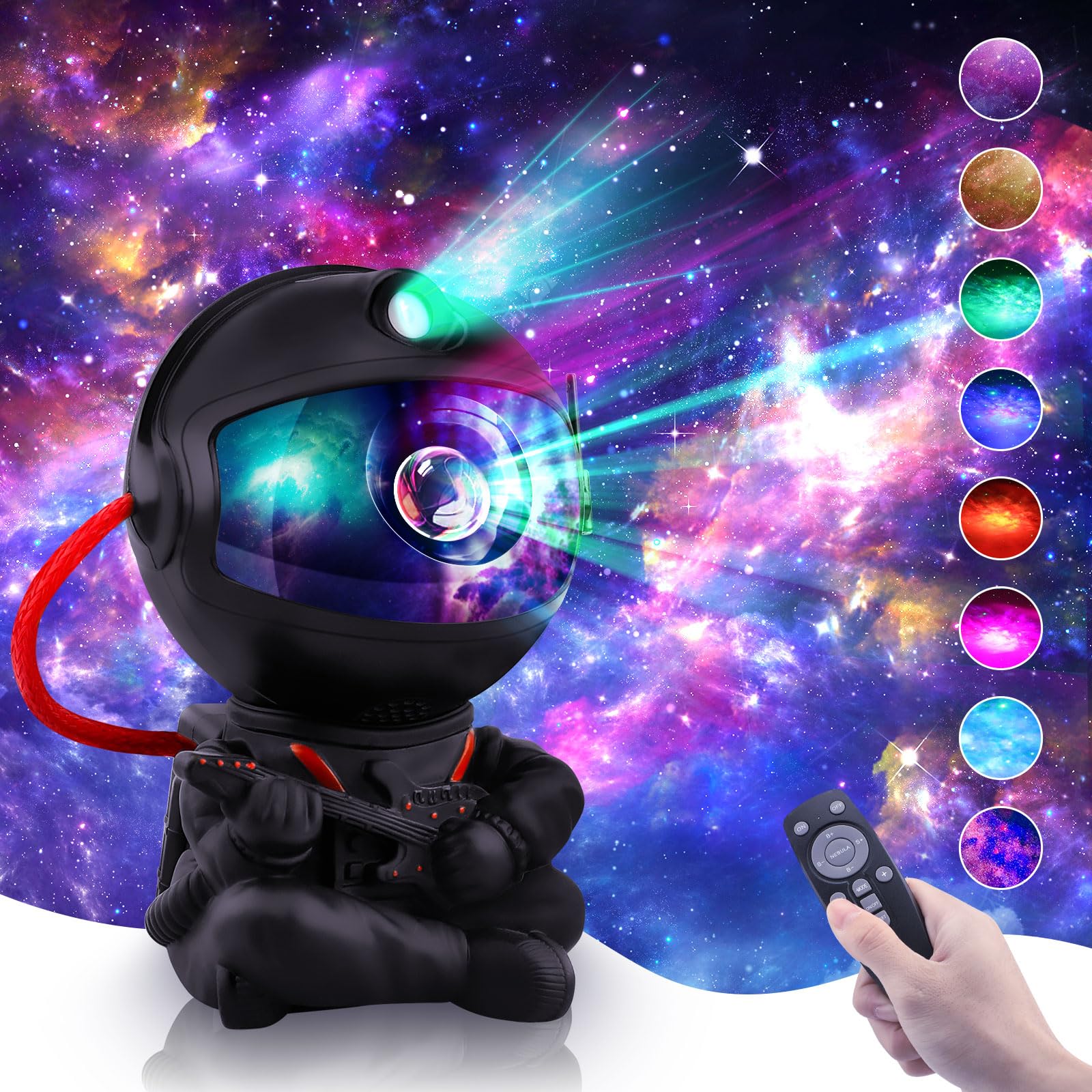 Astronaut Projector,Galaxy Projector,Astronauta Star Light,Galaxy Light Projector,Galaxy Projector for Bedroom,Projector Night Light for Kids (Black)