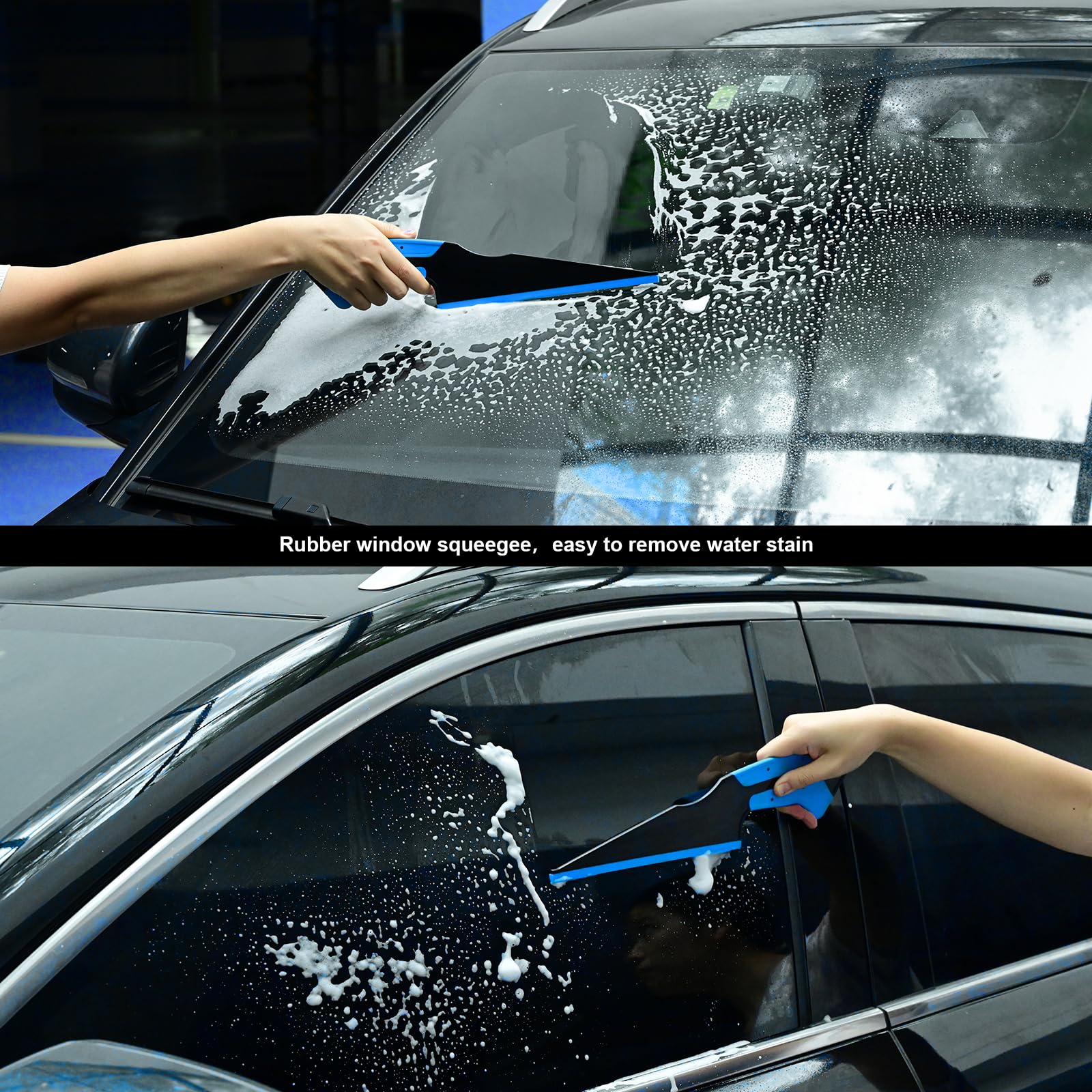 EHDIS Vinyl Wrap Installation Tool KIT Window Tint Tools Window Tint Bulldozer Squeegee Long Handle Scrubber Paddle Squeegee,Small Quarter Window Squeegee for Car Wrapping,Window Tint Installation