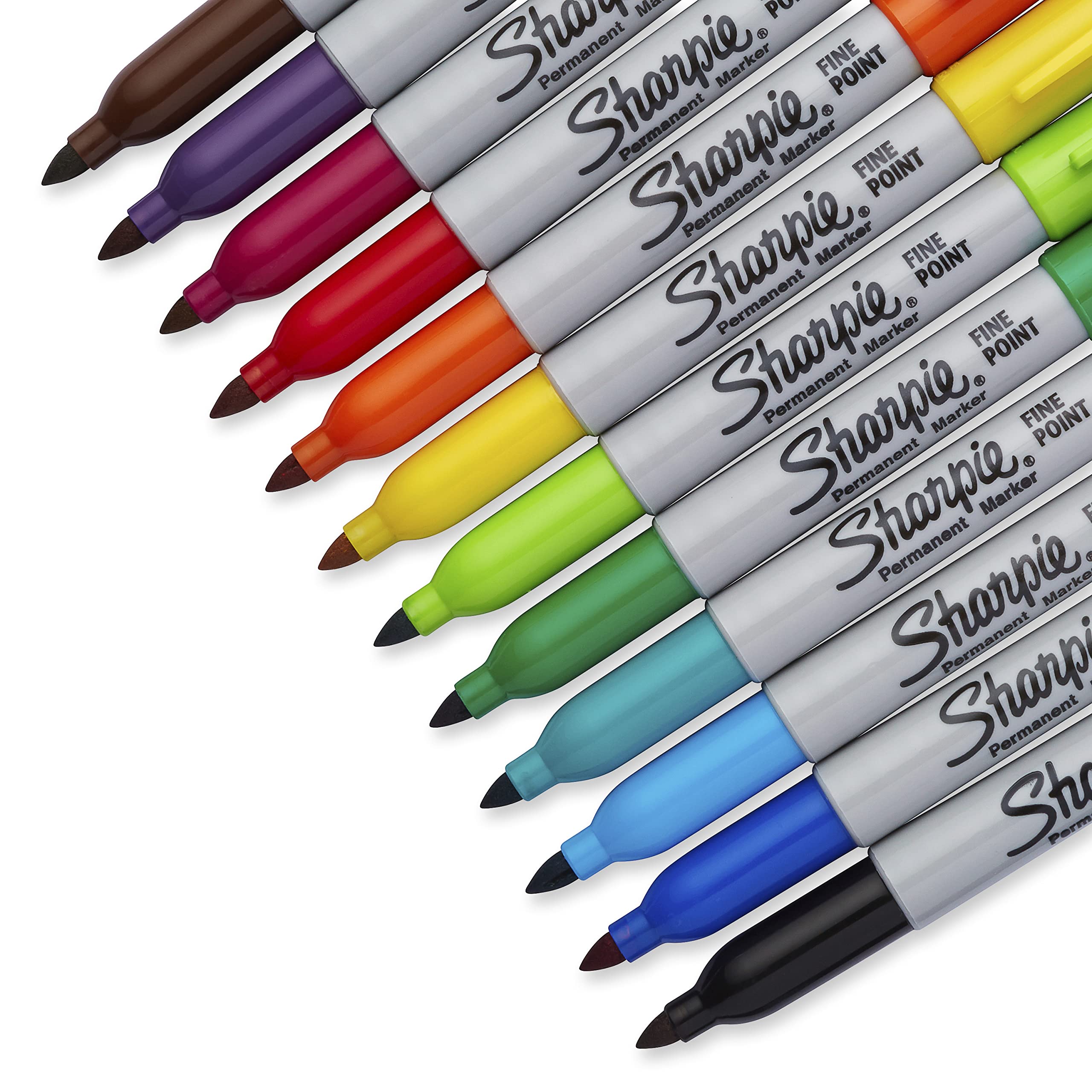 Sharpie Colour Burst Permanent Markers, Fine Point, Assorted Colours, 24 Count