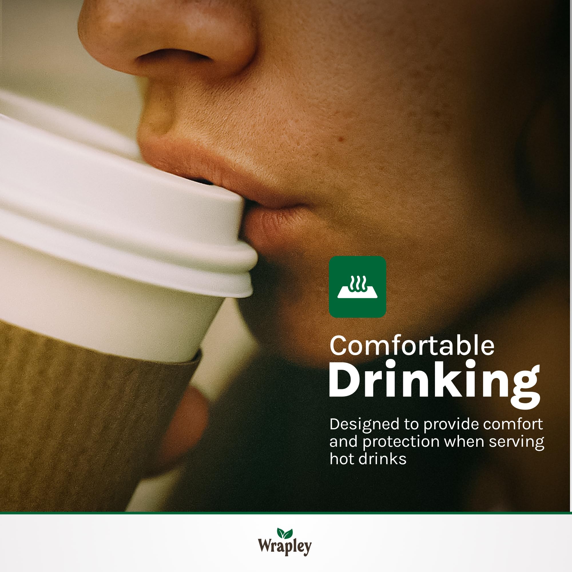 90mm White Plastic Sip Lids for Disposable Paper Cups – Set of 200 PET Covers for 10oz to 24oz Coffee Cups – Recyclable, Hot and Cold Beverages – Pack of 200 Units
