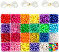 Pony Beads, 3,300 pcs 9mm Pony Beads Set in 23 Colors with Letter Beads, Star Beads and Elastic String for Bracelet Jewelry Making by INSCRAFT
